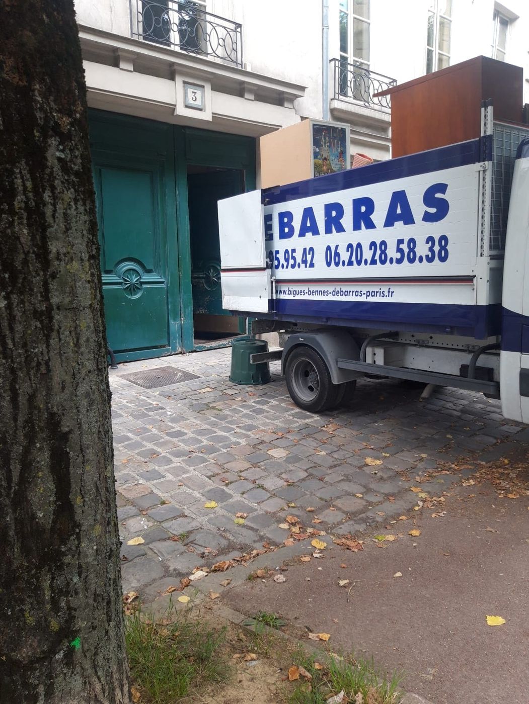 Camion Bigues Bennes lors d'une intervention dans le Val-de-Marne
